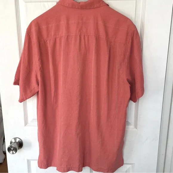 TOMMY BAHAMA Kamari Border Silk Camp Shirt In Men’s Medium - Picture 6 of 6